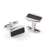 black oval Cufflinks man Cuflink simple football shaped Cuff Button classic French shirt cuff link business cuff links gift