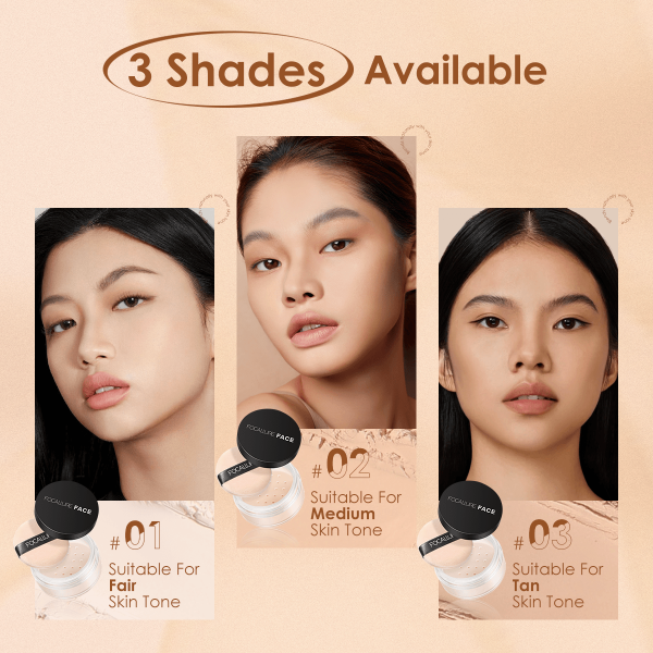 FOCALLURE Face Loose Powder Mineral 9 Colors Waterproof Matte Setting Finish Makeup Oil-control Professional Cosmetics for Women - Image 2