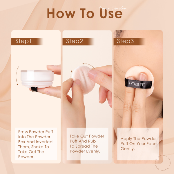 FOCALLURE Face Loose Powder Mineral 9 Colors Waterproof Matte Setting Finish Makeup Oil-control Professional Cosmetics for Women - Image 6