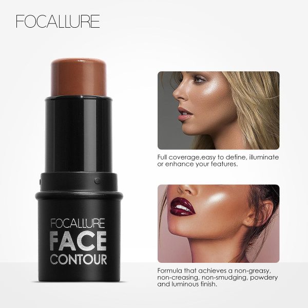 FOCALLURE Highlighter Makeup Glitter Contouring Bronzer For Face Shimmer Powder Creamy Texture Illuminator Stick Women Cosmetics - Image 5