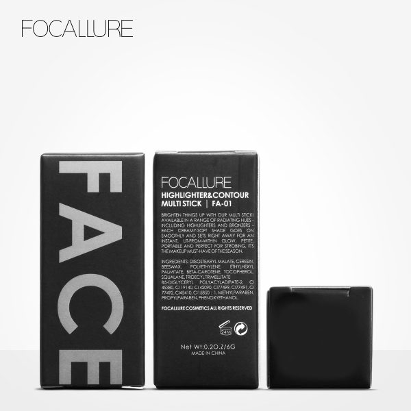 FOCALLURE Highlighter Makeup Glitter Contouring Bronzer For Face Shimmer Powder Creamy Texture Illuminator Stick Women Cosmetics - Image 6